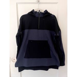 Title Nine 1/4 Zip Long Sleeve Nylon Pullover Jacket Women's S Blue Outdoor